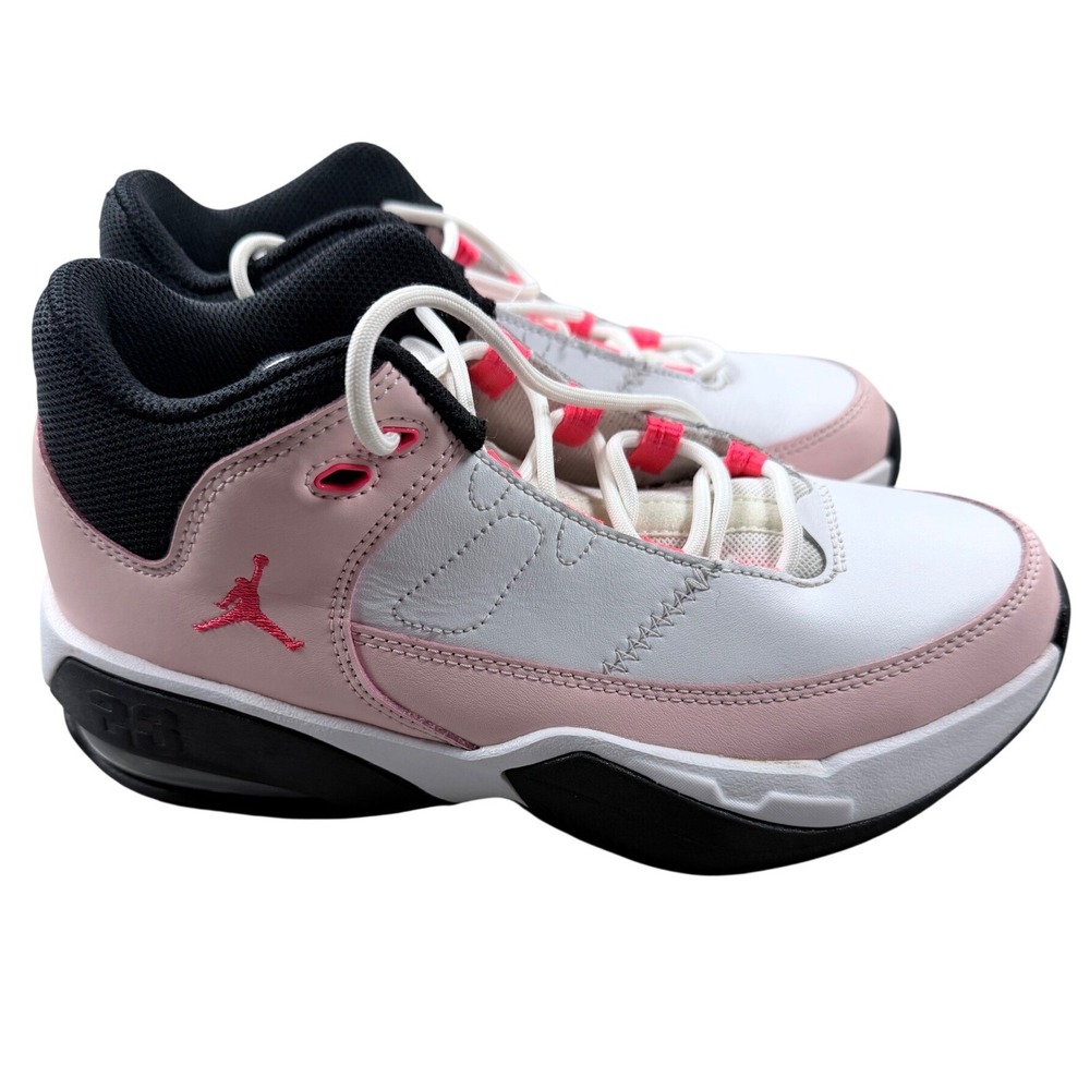 Jordan Max Aura 3 White Atmosphere Pink Black GS Kids Size 5Y Womens 6.5